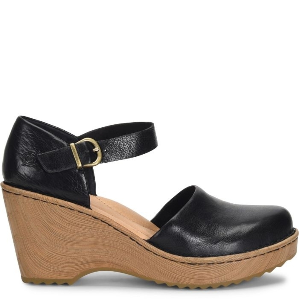 Born Nellie Black Mary-Jane Wedge Shoes - Picture 2 of 11